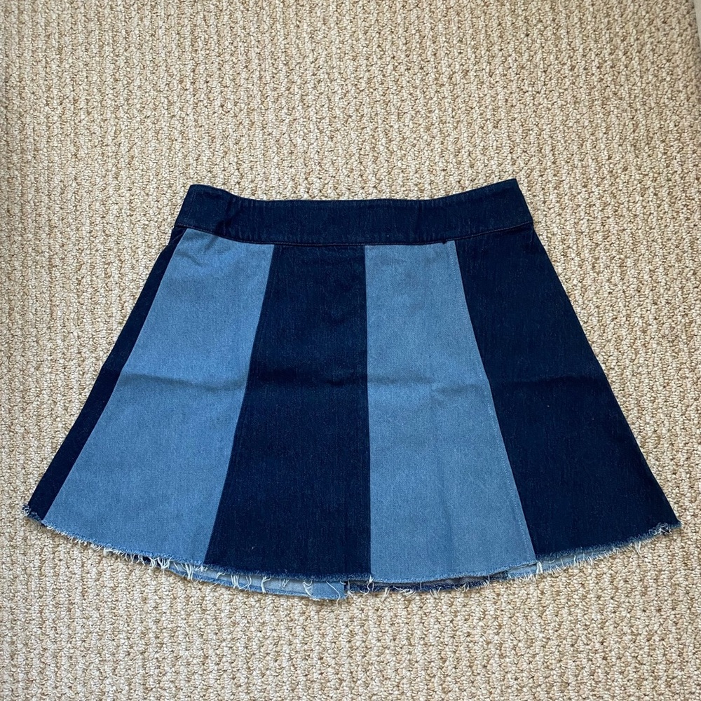 STOLEN HEARTS | Denim Mini Skirt Large - Picture 5 of 16